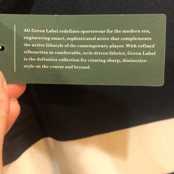 NEW AG Adriano Goldschmied Green Label Polo Golf Shirt Striped - Picture 3 of 7